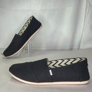 TOMS Women's Alpargata Classic Heritage Canvas Slip-On Flats - Black